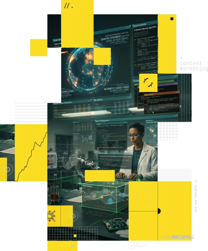 Digital marketing and AI search strategy visualization