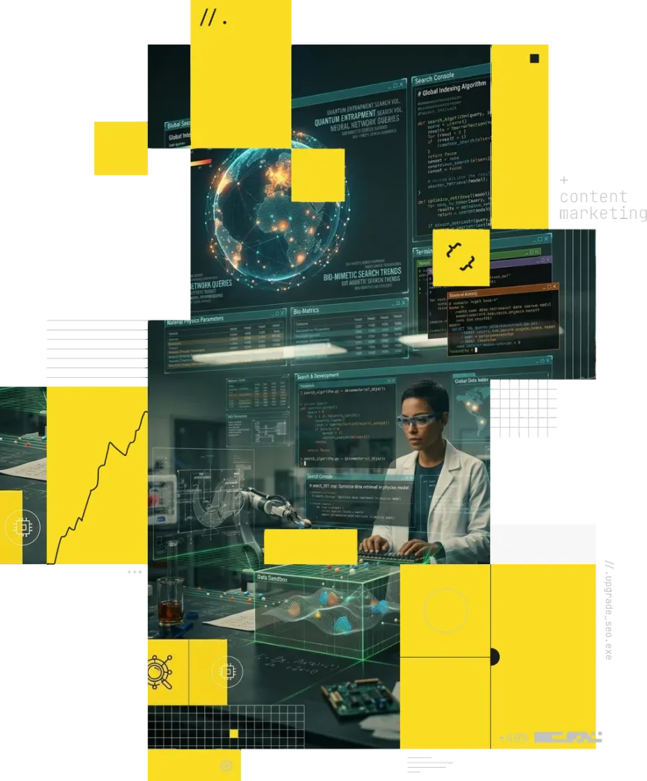 Digital marketing and AI search strategy visualization