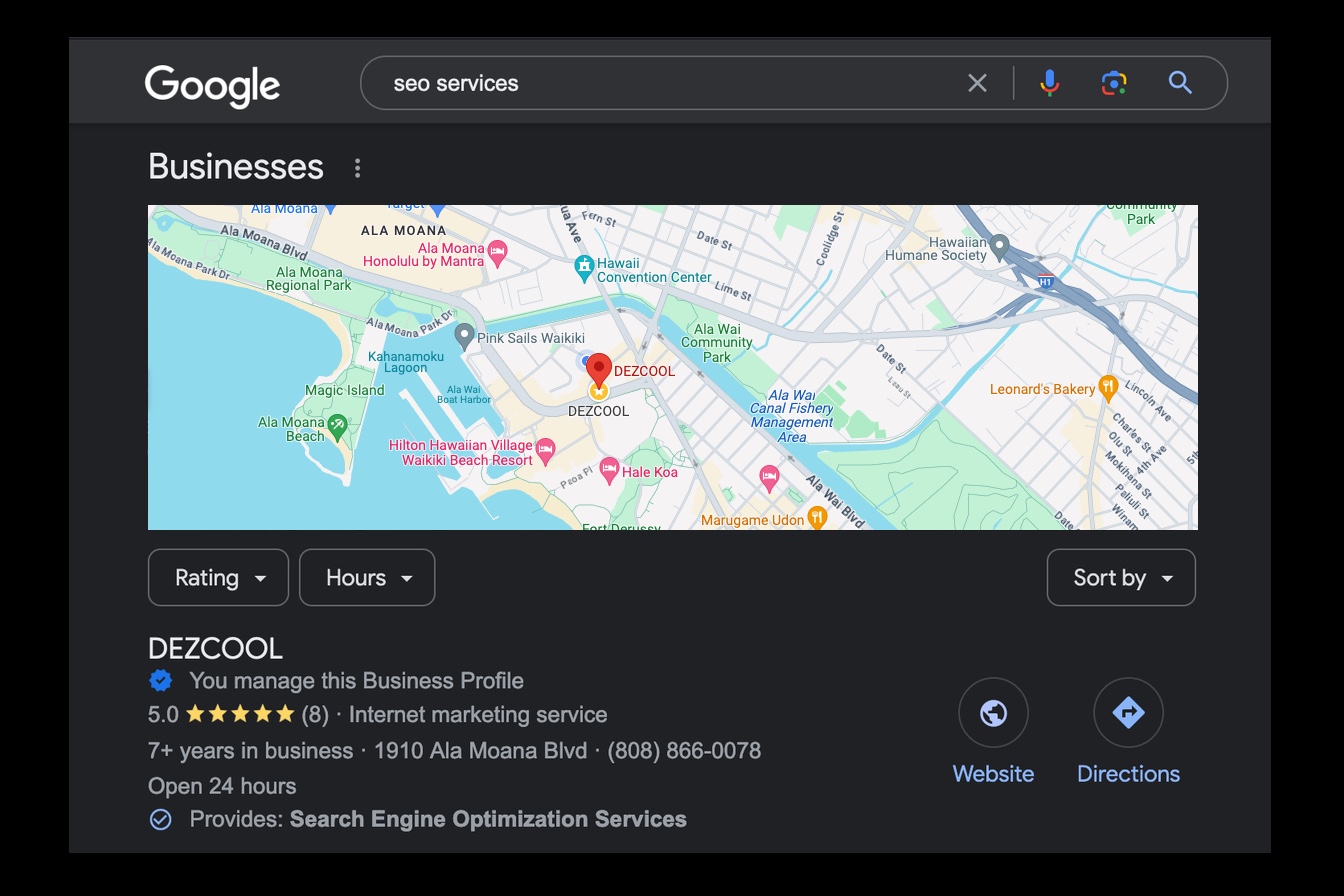 Google My Business profile engagement