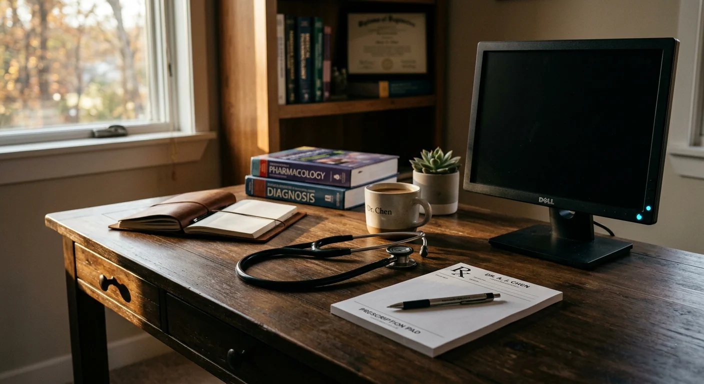 Hawaii healthcare specialty practices — physician's desk with stethoscope and natural light